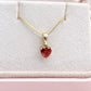 Janice Red Heart Necklace