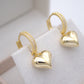 Liudmila Gold Heart Huggie Earrings