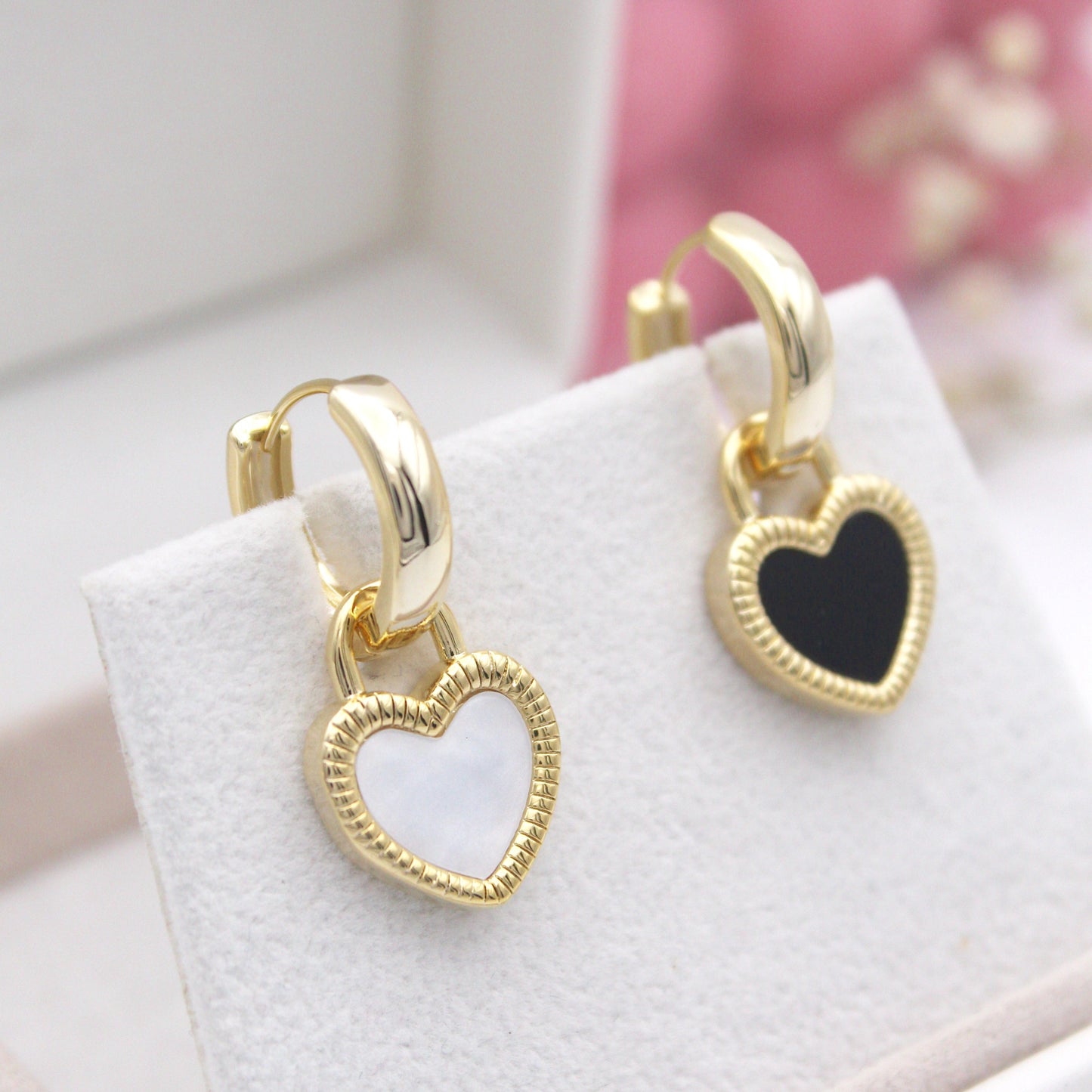 Nadeleine Heart Huggie Earrings