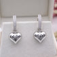 Liudmila Silver Heart Huggie Earrings