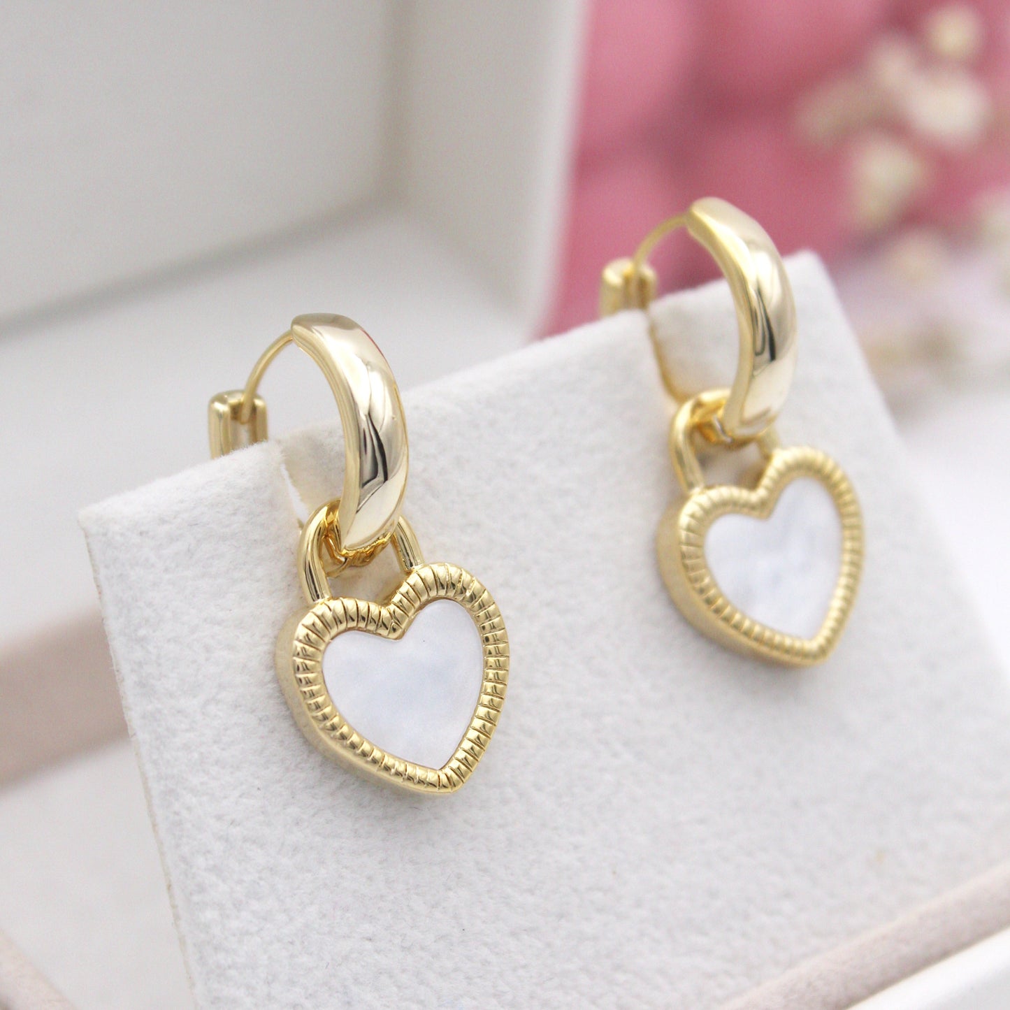 Nadeleine Heart Huggie Earrings