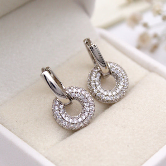 Cecilia Silver Huggie Earrings