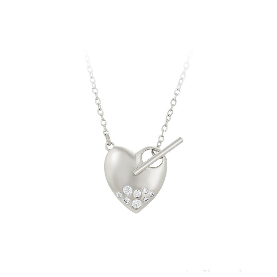 Crisbel Heart Silver Necklace