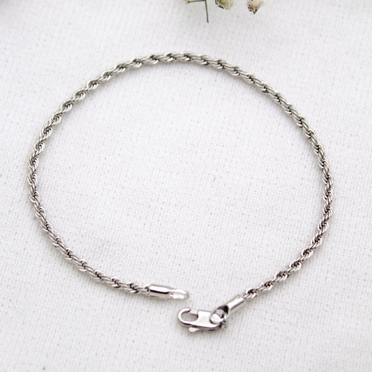 May Silver Rope Bracelet