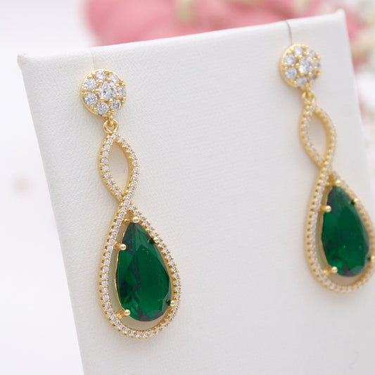 Kaori Green Stud Earrings