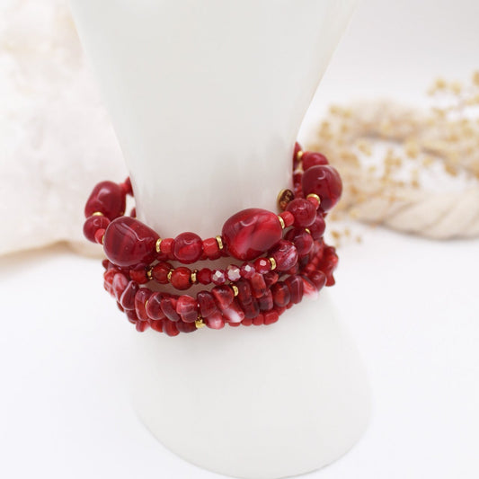 Leticia Bracelets - Rojo