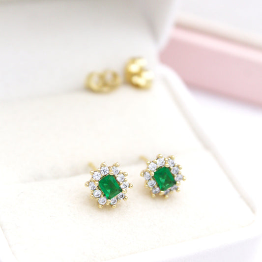 Airele Green Stud Earrings