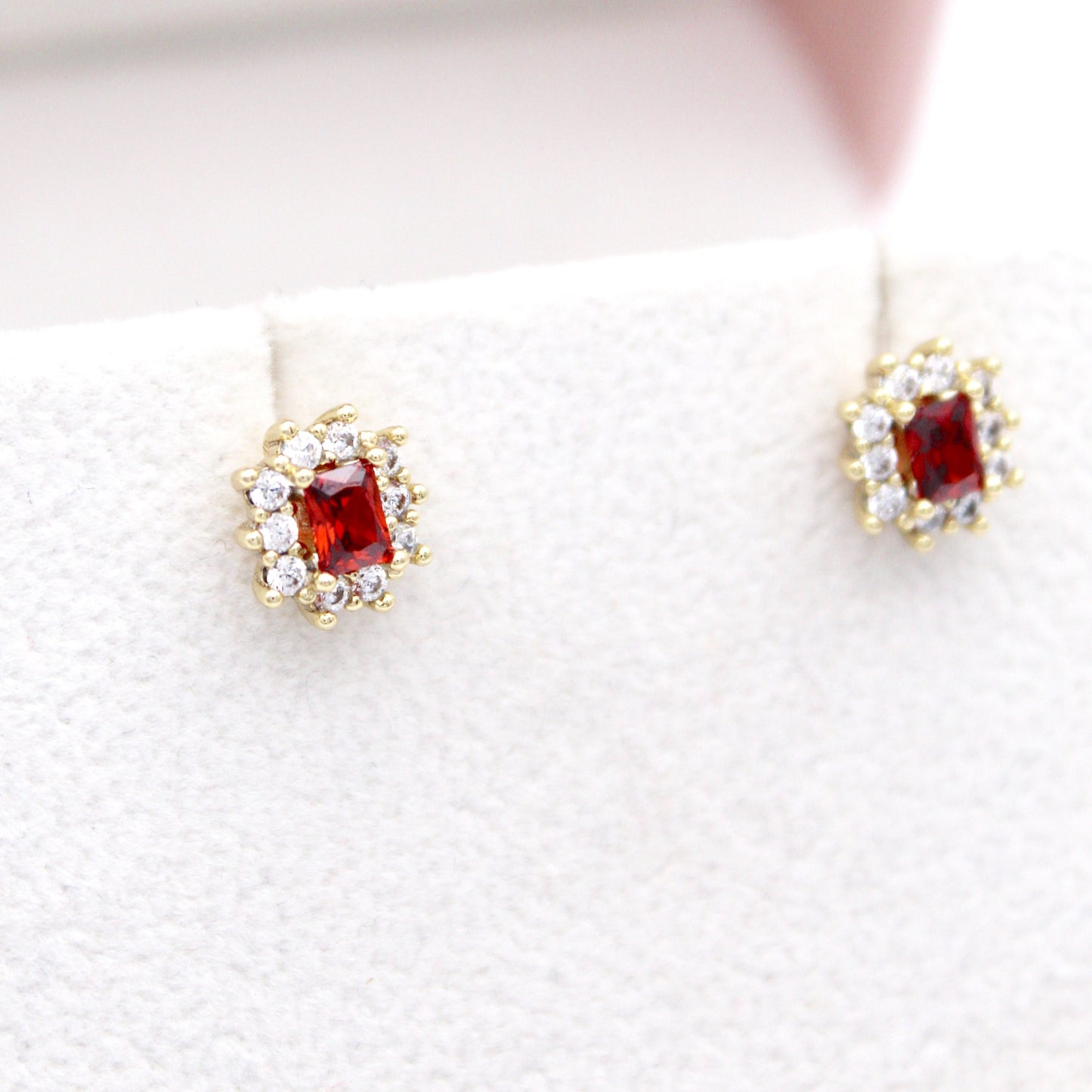 Airele Red Stud Earrings