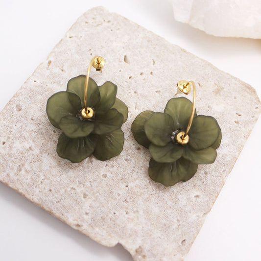 Lilith Stud Earrings - Verde