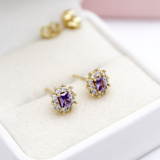 Airele Purple Stud Earrings