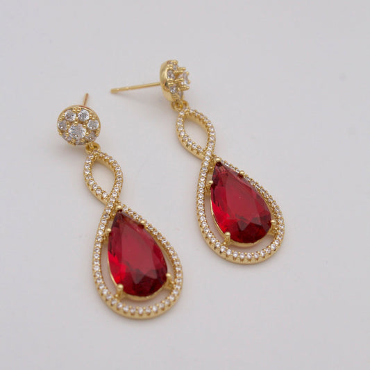 Kaori Red Stud Earrings