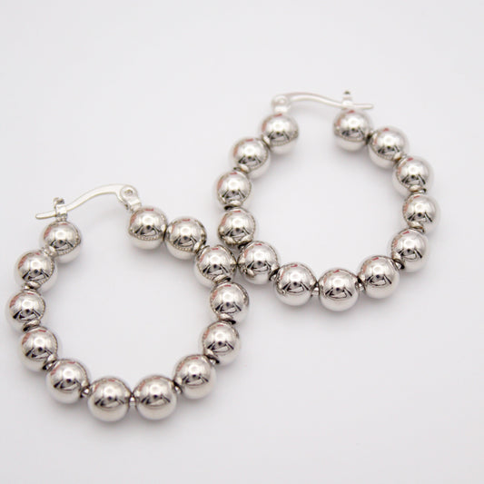 Dala Balines Silver Hoop Earrings