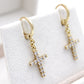 Saely Cross Huggie Earrings