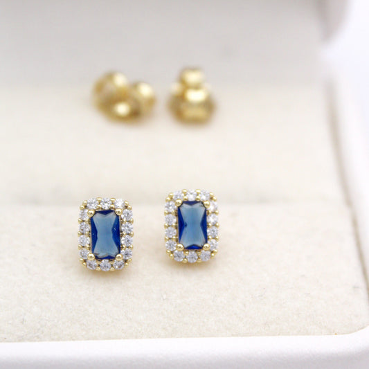 Aimar Blue Stud Earrings