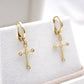 Sidney Cross Huggie Earrings