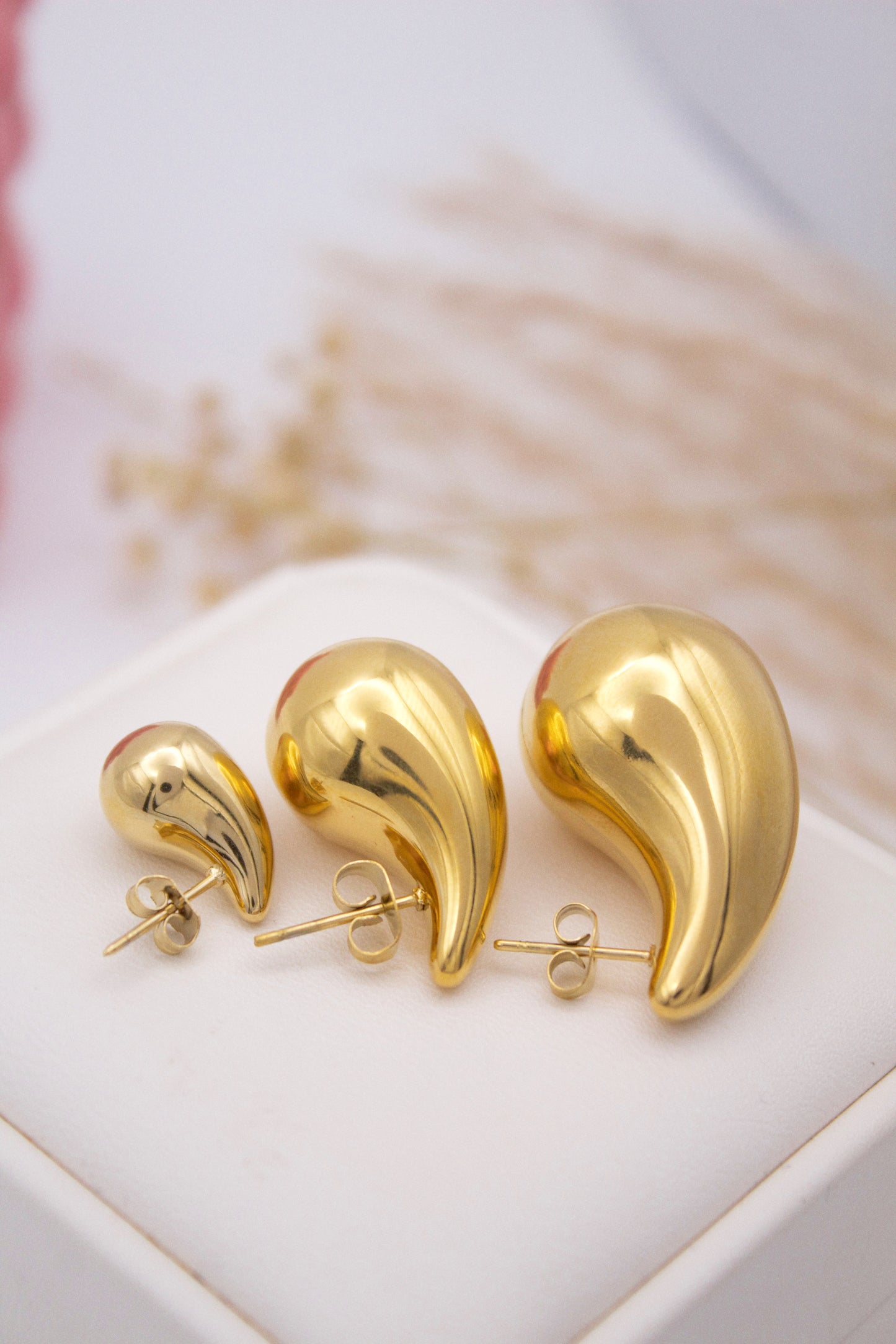 Saveria Gold Drop Earrings