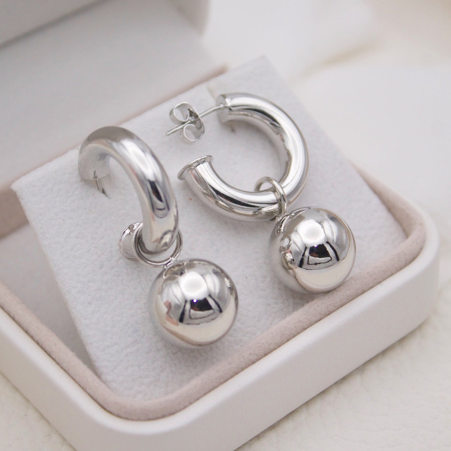 Idylla Silver Hoop Earrings