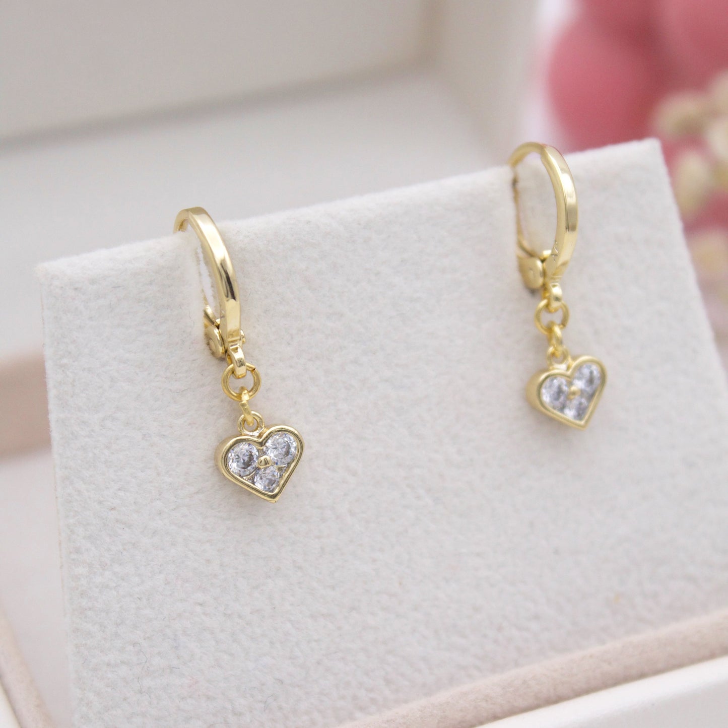 Pauli Heart Huggie Earrings