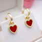 Nadeleine Heart Huggie Earrings