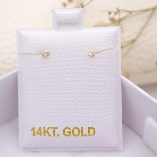 Mini diamond Screwback Piercings 14KT