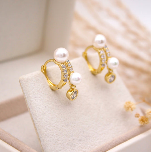 Every Pearl Huggie Earrings