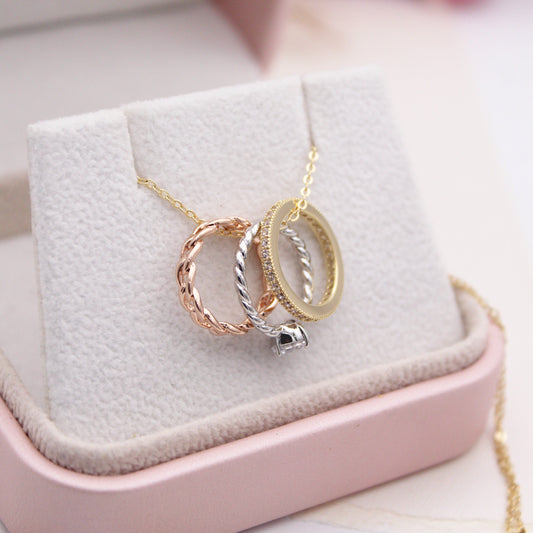 Kaylee Ring Necklace Two Tone