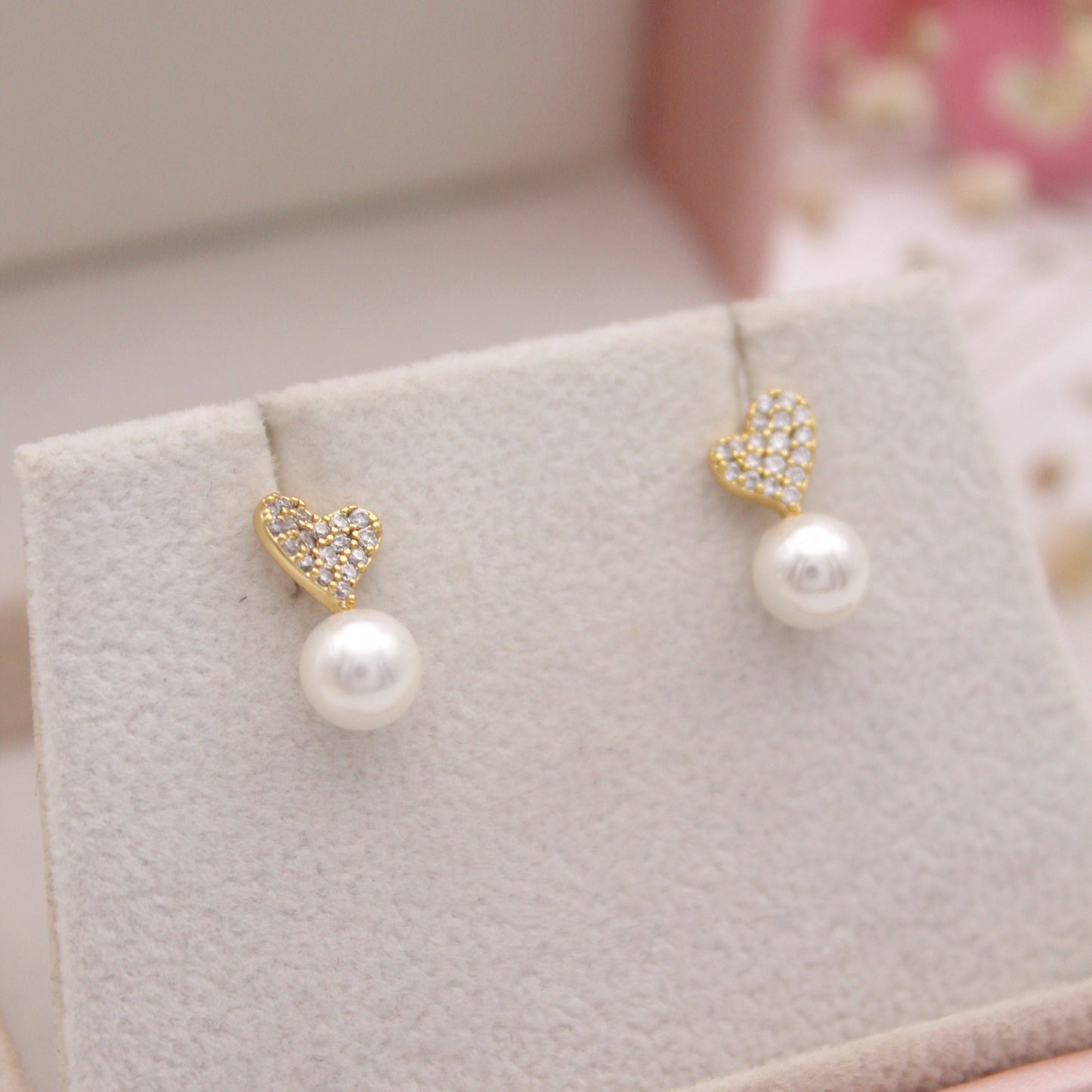 Lena Heart Stud Earrings