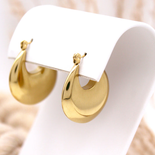 Gloria Hoop Gold Earrings