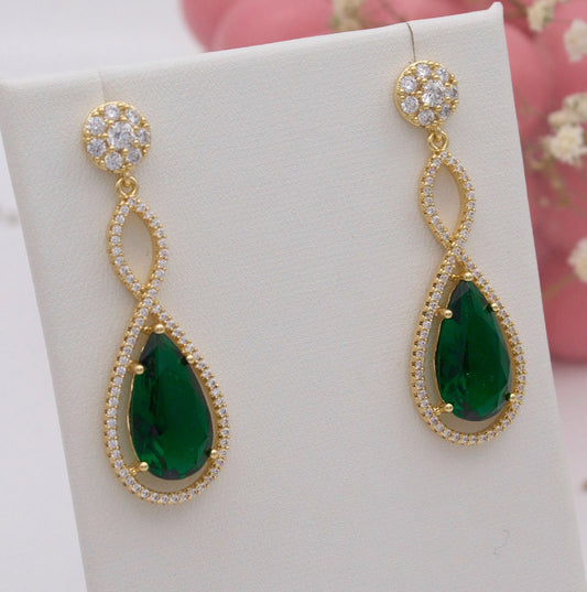 Kaori Green Stud Earrings