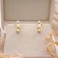 Cristally Pearl Huggie Earrings