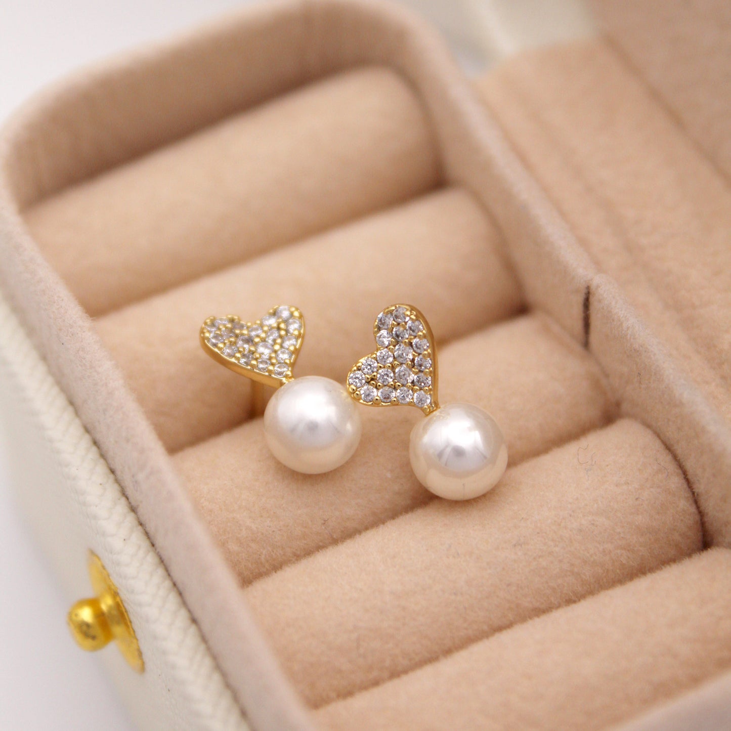 Lena Heart Stud Earrings