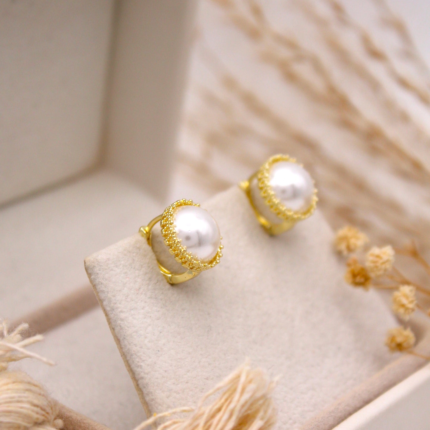 Willa Pearl Huggie Earrings