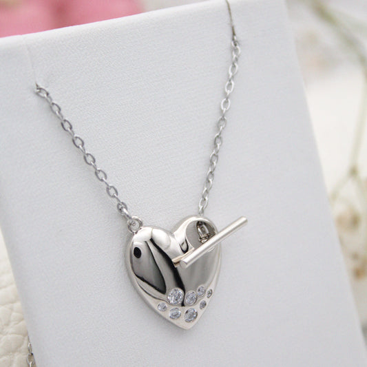 Crisbel Heart Silver Necklace