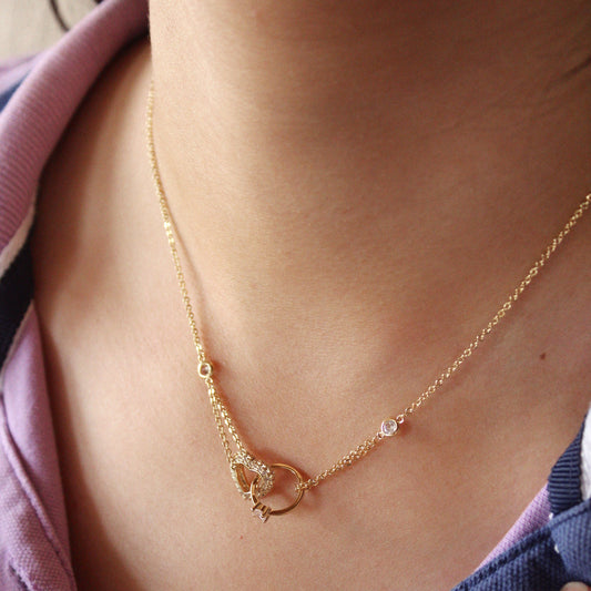 Fiancee Gold Heart Necklace