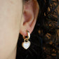 Nadeleine Heart Huggie Earrings