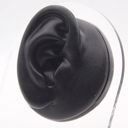 Exhibidor de oreja de silicona - Negro