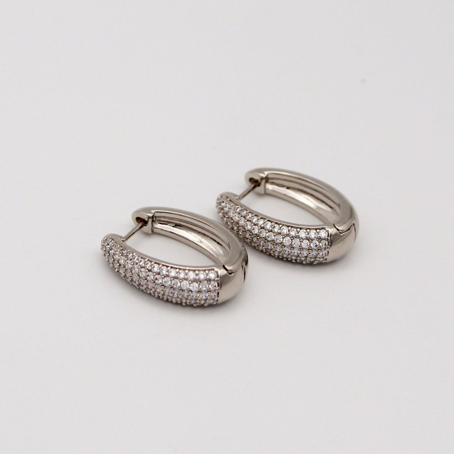 Karla Silver Hoop Earrings