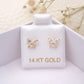 Mariposita Screwback Piercings 14KT