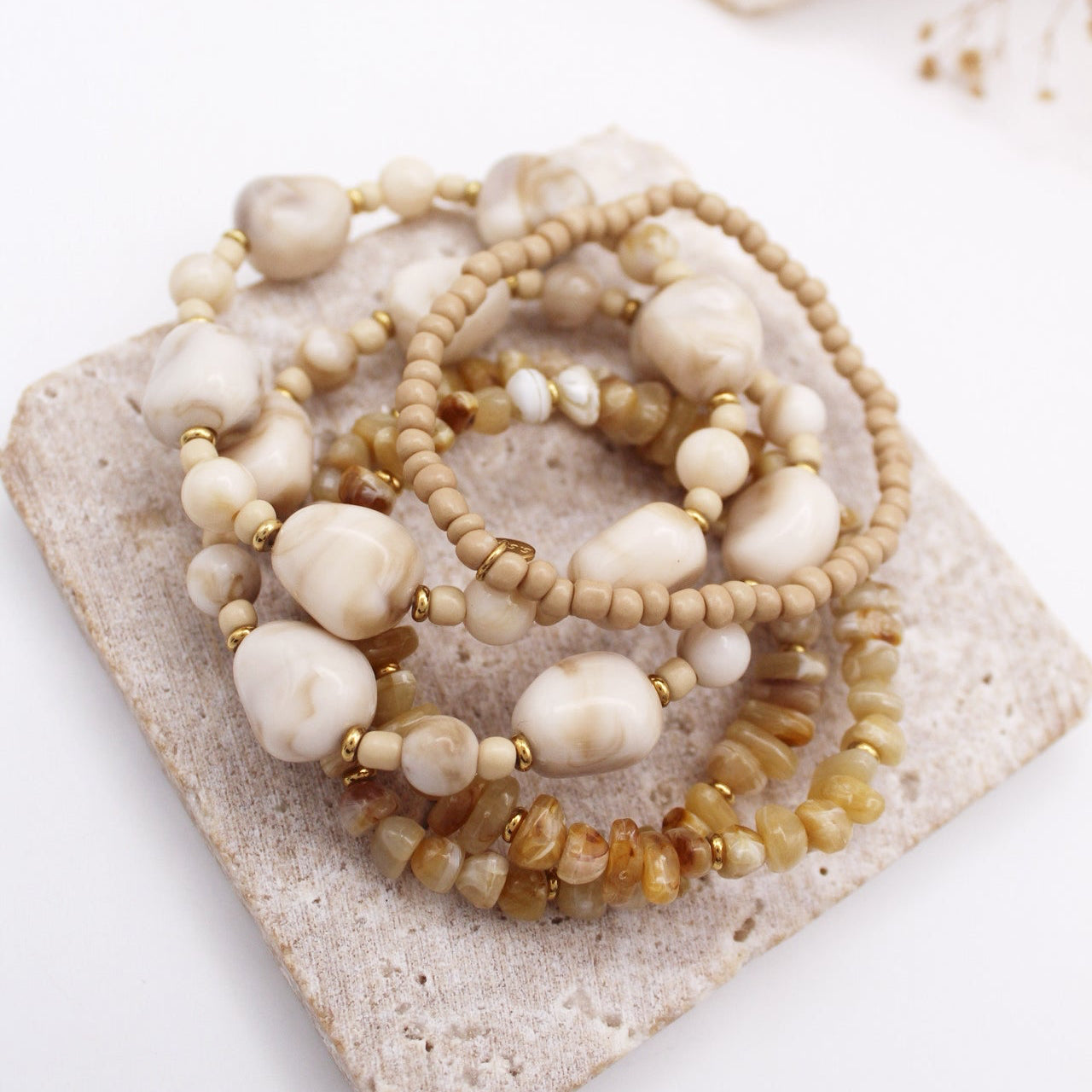 Leticia Bracelets - Beige