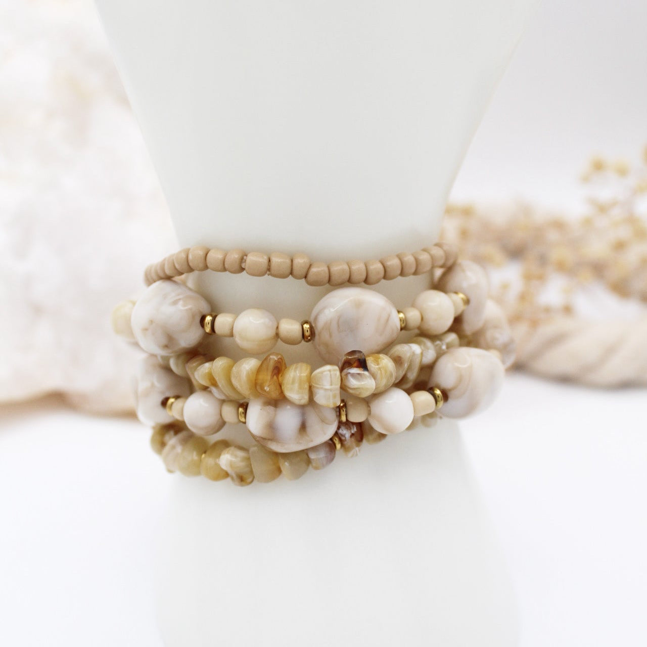Leticia Bracelets - Beige