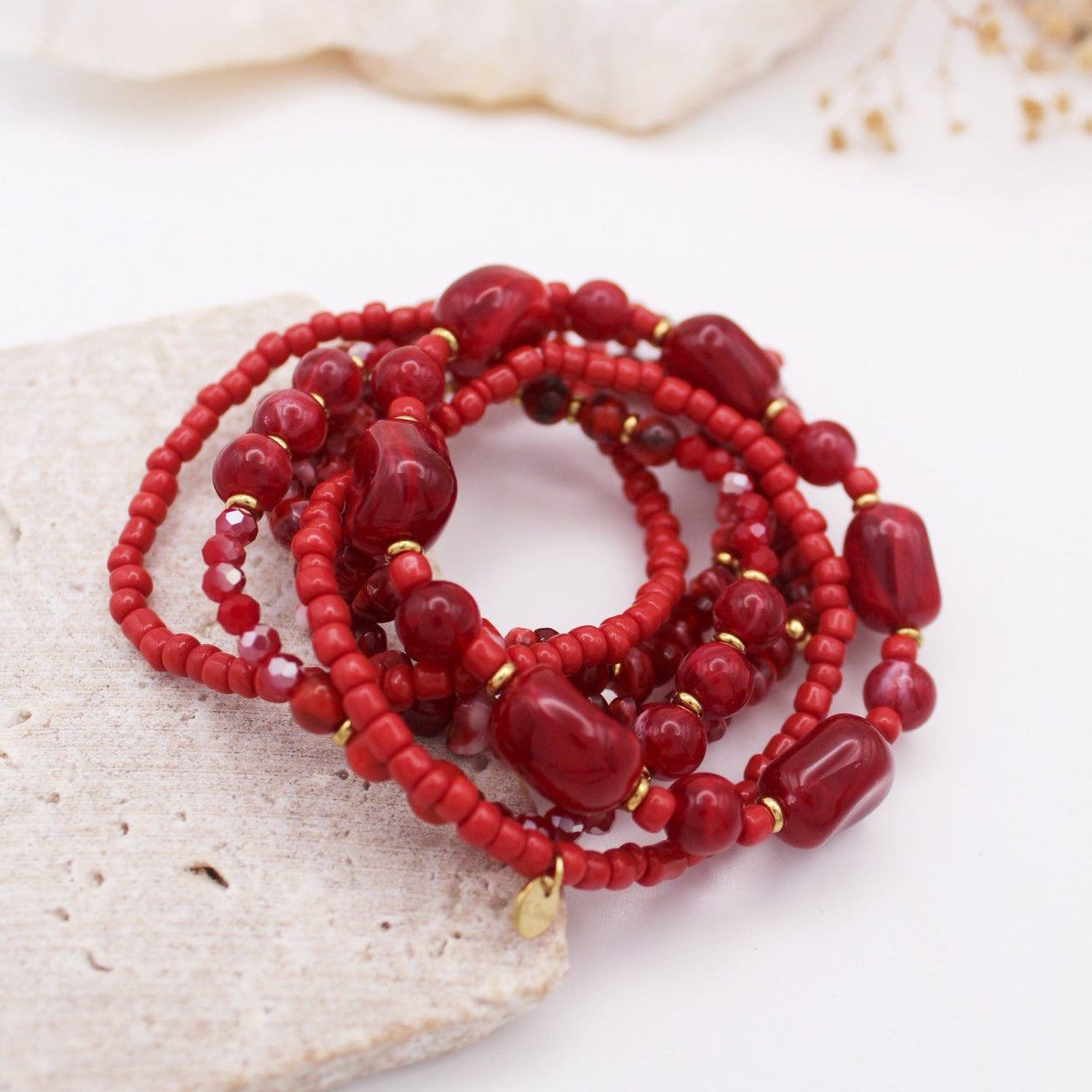 Leticia Bracelets - Rojo