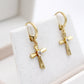 Trina Cross Huggie Earrings