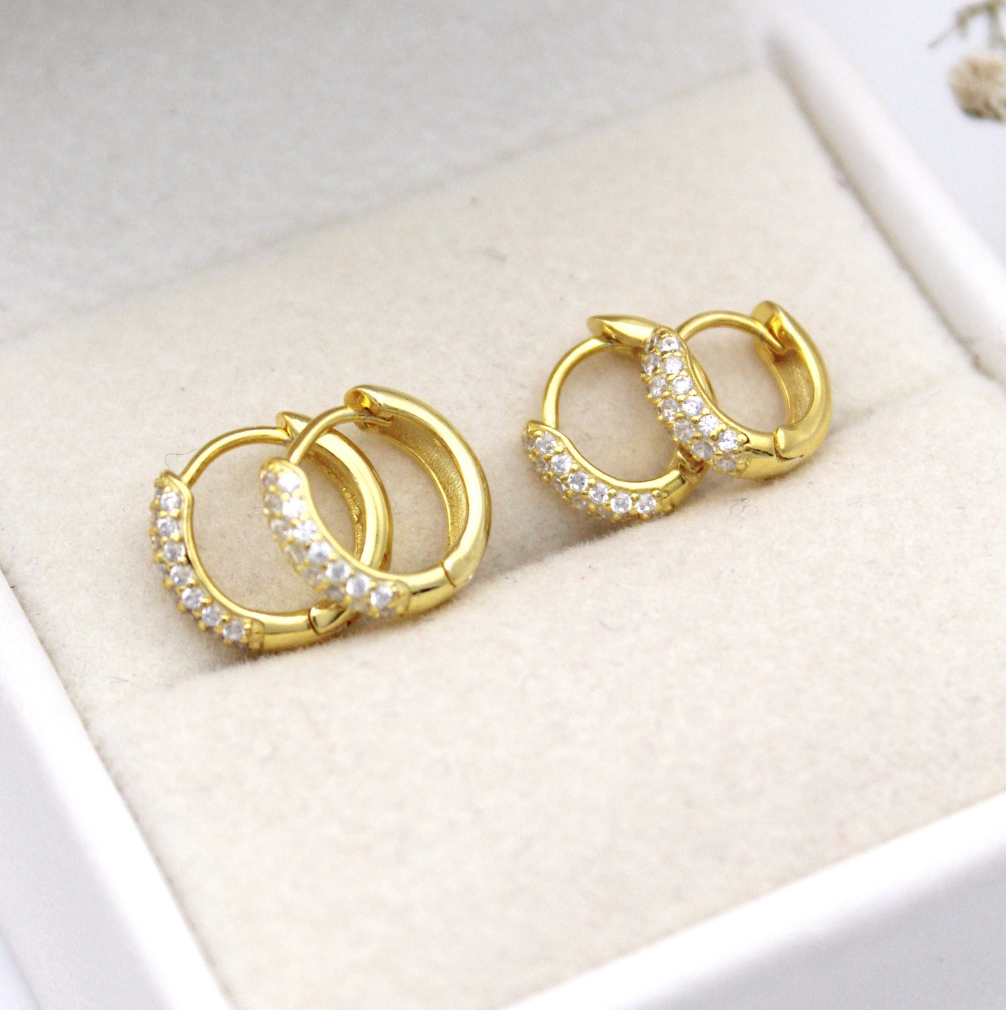 Althea Mini Gold Piercing Earrings (4mm)