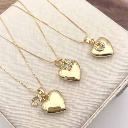Millicent Initial Heart Necklace