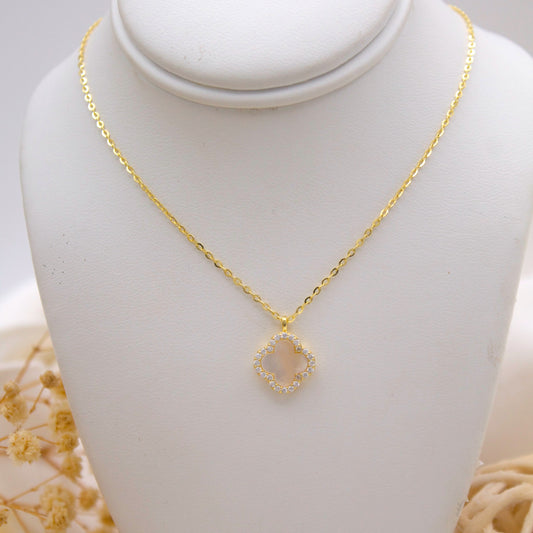 Pave Clover Necklace