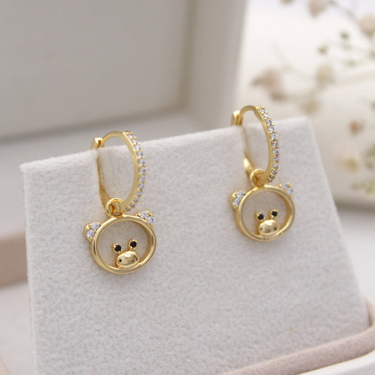 Carita de Osito Huggie Earrings