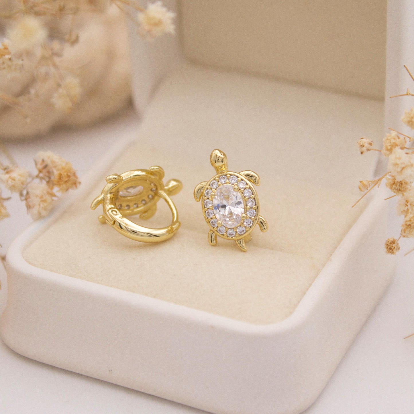 Isana Turtle Huggie Earrings