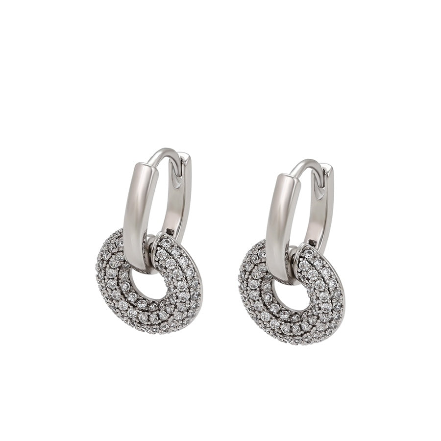 Cecilia Silver Huggie Earrings