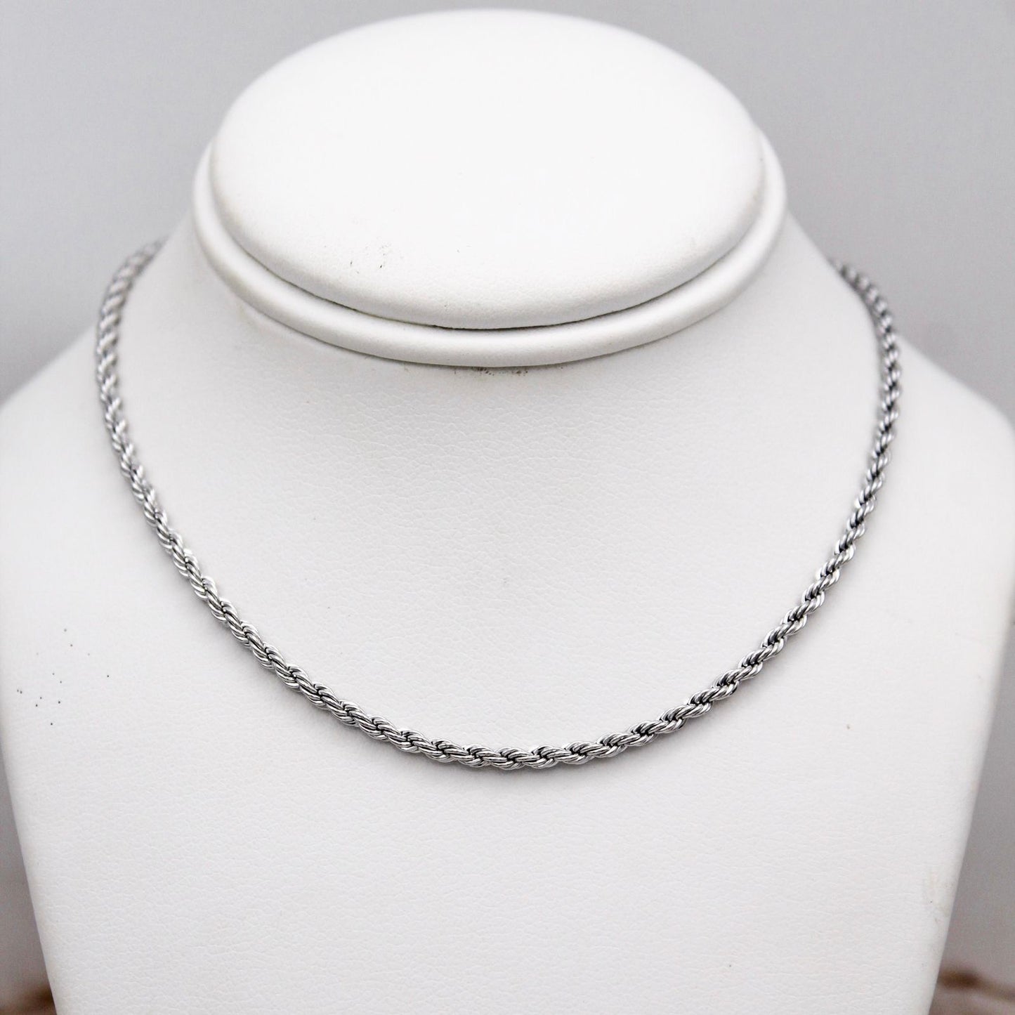 May Silver Rope 45cm Necklace