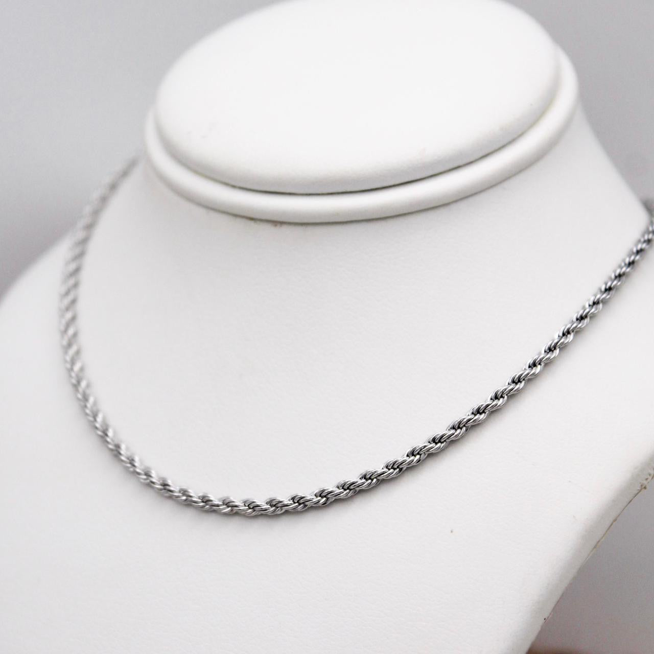 May Silver Rope 45cm Necklace